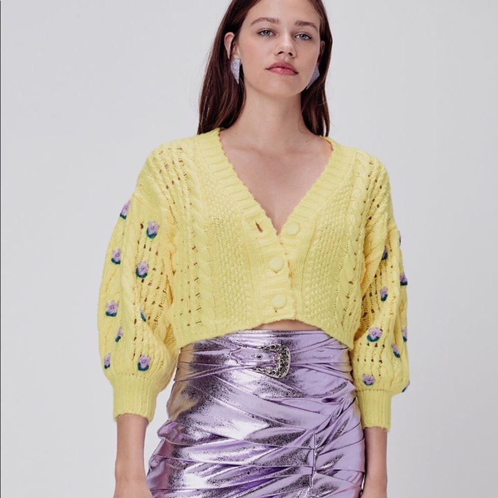 BNWT For Love and Lemons Savannah Cropp Cardigan